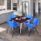 Regency Kahlo Square Table & Chair Sets, 42 W, 42 L, 29 H, Wood, Metal, Plastic Top, Mahogany TPL4242MHCM47BE - alternate 1